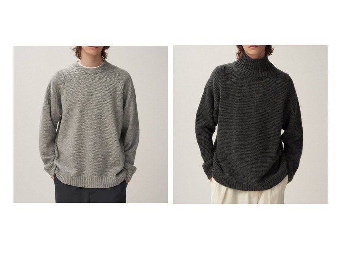 【ATON/エイトン】のLAMBS WOOL ボトルネックセーター - UNISEX&LAMBS WOOL クルーネックセーター - UNISEX 【トップス、カットソー 人気通販 コーディネート通販】おすすめ！人気、トレンド、レディースファッションの通販  おすすめ人気トレンドファッション通販アイテム 人気、トレンドファッション・服の通販 founy(ファニー) 　ファッション　Fashion　レディースファッション　WOMEN　トップス・カットソー　Tops/Tshirt　ニット　Knit Tops　NEW・新作・新着・新入荷　New Arrivals　A/W・秋冬　Aw・Autumn/Winter・Fw・Fall-Winter　ユニセックス　Unisex　スウェット　Sweat　セーター　Sweater　ボトルネック　Bottleneck　リラックス　Relax　スリーブ　Sleeve　ハイネック　High Neck　鹿の子　Pique　|ID:crp329100000200662