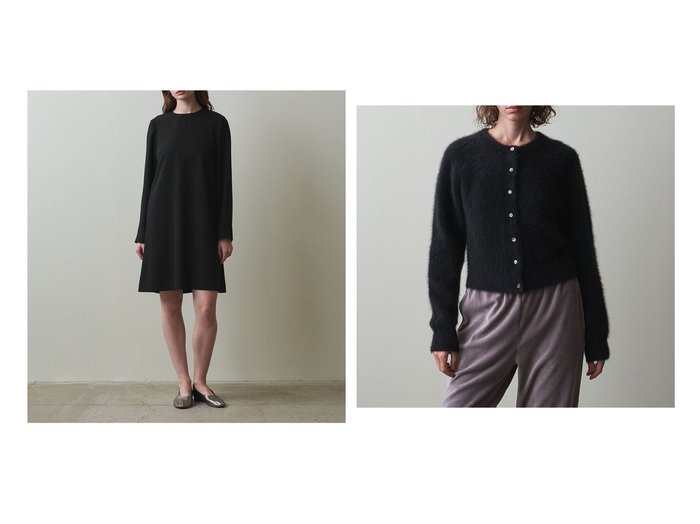 【BEAUTY&YOUTH / UNITED ARROWS/ビューティ&ユース ユナイテッドアローズ】のSteven Alan ミニ ワンピース&Steven Alan ウール フォックス ミックス ショート カーディガン 【 人気通販 コーディネート通販】おすすめ！人気、トレンド、レディースファッションの通販  おすすめ人気トレンドファッション通販アイテム 人気、トレンドファッション・服の通販 founy(ファニー) 　ファッション　Fashion　レディースファッション　WOMEN　トップス・カットソー　Tops/Tshirt　カーディガン　Cardigans　ワンピース　Dress　エレガント 上品　Elegant　カーディガン　Cardigan　クロップド　Cropped　ショート　Short　シンプル　Simple　スラックス　Slacks　フォックス　Fox　ミックス　Mix　スリット　Slit　スリーブ　Sleeve　ドレス　Dress　バランス　Balance　フォーマル　Formal　フレア　Flare　ベーシック　Basic　ポケット　Pocket　ロング　Long　|ID:crp329100000200969