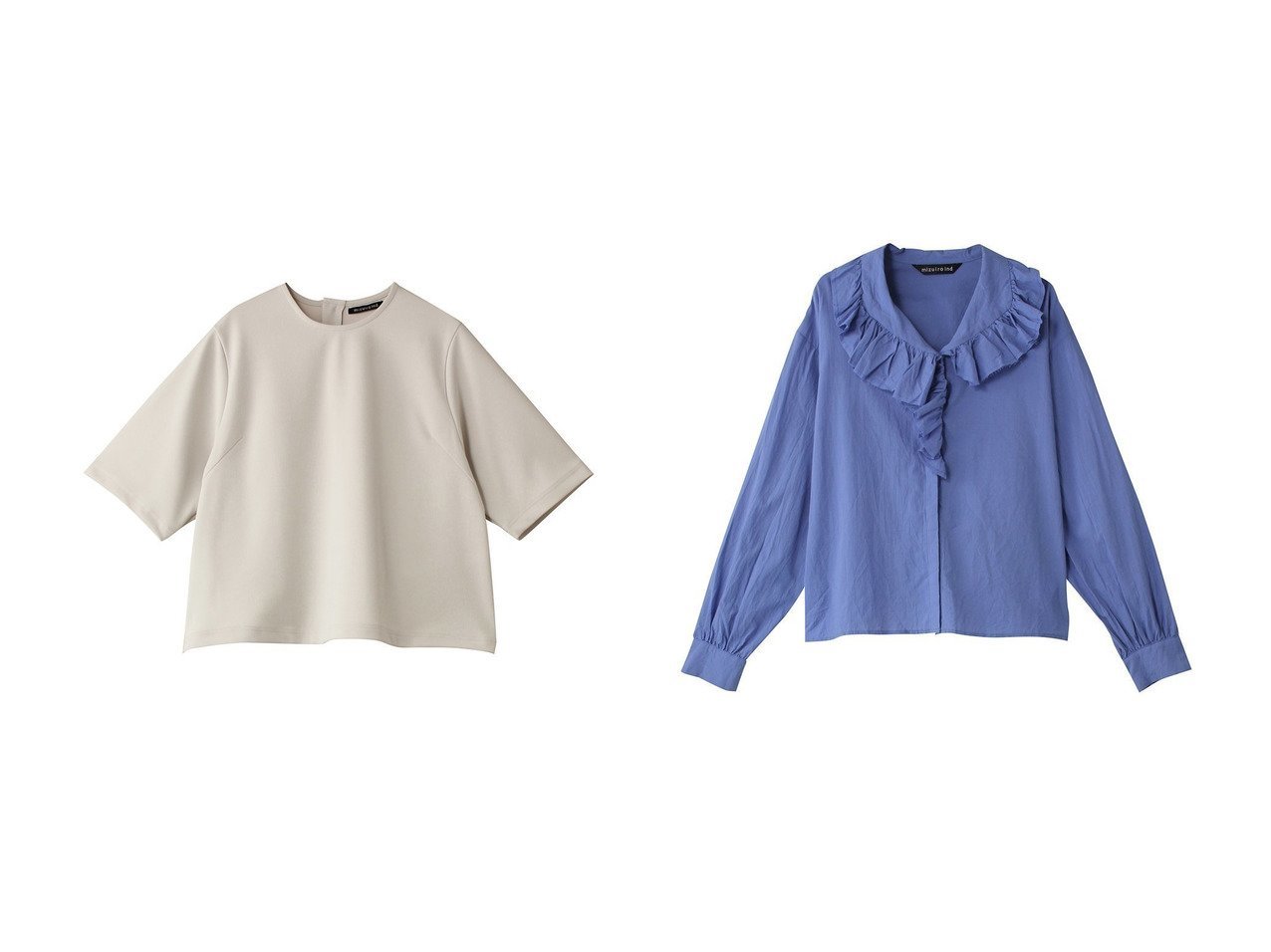 【mizuiro ind/ミズイロ インド】のO プルオーバー&frill collar shirt シャツ 【トップス、カットソー 人気通販 コーディネート通販】おすすめ！人気、トレンド、レディースファッションの通販  おすすめ人気トレンドファッション通販アイテム インテリア・キッズ・メンズ・レディースファッション・服の通販 founy(ファニー) 　ファッション　Fashion　レディースファッション　WOMEN　トップス・カットソー　Tops/Tshirt　シャツ/ブラウス　Shirts/Blouses　プルオーバー　Pullover　なめらか　Smooth　ショート　Short　シンプル　Simple　スリーブ　Sleeve　バランス　Balance　ボトム　Bottom　ロング　Long　NEW・新作・新着・新入荷　New Arrivals　イエロー系　Yellow　ブルー系　Blue　ブラック系　Black　|ID:crp329100000201013