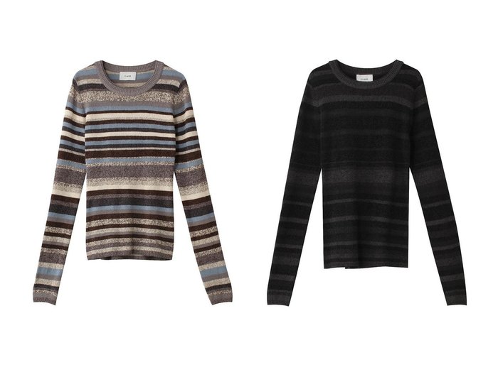 【CLANE/クラネ】のMOLE MIX BORDER KNIT TOPS ニット 【トップス、カットソー 人気通販 コーディネート通販】おすすめ！人気、トレンド、レディースファッションの通販  おすすめ人気トレンドファッション通販アイテム 人気、トレンドファッション・服の通販 founy(ファニー) 　ファッション　Fashion　レディースファッション　WOMEN　トップス・カットソー　Tops/Tshirt　ニット　Knit Tops　プルオーバー　Pullover　A/W・秋冬　Aw・Autumn/Winter・Fw・Fall-Winter　おすすめ　Recommend　インナー　Inner　コンパクト　Compact　ジャケット　Jacket　ボーダー　Border　ミックス　Mix　今季　This Season　NEW・新作・新着・新入荷　New Arrivals　|ID:crp329100000201018