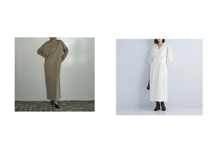 【green label relaxing / UNITED ARROWS/グリーンレーベル リラクシング / ユナイテッドアローズ】のタイプライター ベルト ワンピース&【marjour/マージュール】のSILKETE MAXI DRESS 【ワンピース、ドレス 人気通販 コーディネート通販】おすすめ！人気、トレンド、レディースファッションの通販  おすすめ人気トレンドファッション通販アイテム インテリア・キッズ・メンズ・レディースファッション・服の通販 founy(ファニー) https://founy.com/ ファッション Fashion レディースファッション WOMEN ワンピース Dress ベルト Belts ドレス Party Dresses マキシワンピース Maxi Dress 秋 Autumn/Fall クラシック Classic ストール Stall タイプライター Typewriter ネックレス Necklace リボン Ribbon おすすめ Recommend カットソー Cut And Sew コンパクト Compact シルケット Mercerization シンプル Simple ジャケット Jacket ストレッチ Stretch スリット Slit ビスチェ Bustier ベスト Vest 羽織 Haori レギンス Leggings ワイド Wide 日本製 Made In Japan |ID:crp329100000201103