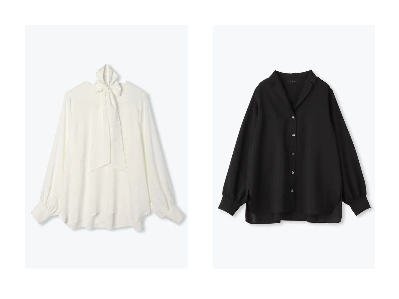 【lelill/レリル】のテーラードシアーシャツ&THE BASIC BLOUSE 2 【トップス、カットソー 人気通販 コーディネート通販】おすすめ！人気、トレンド、レディースファッションの通販  おすすめ人気トレンドファッション通販アイテム インテリア・キッズ・メンズ・レディースファッション・服の通販 founy(ファニー) 　ファッション　Fashion　レディースファッション　WOMEN　トップス・カットソー　Tops/Tshirt　シャツ/ブラウス　Shirts/Blouses　オケージョン　Occasion　スリーブ　Sleeve　デニム　Denim　ドレープ　Drape　ロング　Long　NEW・新作・新着・新入荷　New Arrivals　ジャケット　Jacket　デスク　Desk　ワーク　Work　羽織　Haori　ホワイト系　White　ブラック系　Black　|ID:crp329100000201167