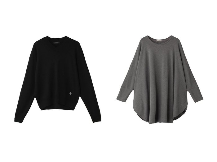 【LE PHIL/ル フィル】のヴィスジャージーカットソー&【OBSIDIAN/オブシディアン】の18GG SMOOTH V NECK PULLOVER 【トップス、カットソー 人気通販 コーディネート通販】おすすめ！人気、トレンド、レディースファッションの通販  おすすめ人気トレンドファッション通販アイテム 人気、トレンドファッション・服の通販 founy(ファニー) 　ファッション　Fashion　レディースファッション　WOMEN　トップス・カットソー　Tops/Tshirt　プルオーバー　Pullover　スポーツウェア　Sportswear　スポーツ トップス　Sports Tops　シャツ/ブラウス　Shirts/Blouses　ロング / Tシャツ　T-Shirts　カットソー　Cut and Sewn　シンプル　Simple　スポーツ　Sports　バランス　Balance　定番　Standard　NEW・新作・新着・新入荷　New Arrivals　|ID:crp329100000201180