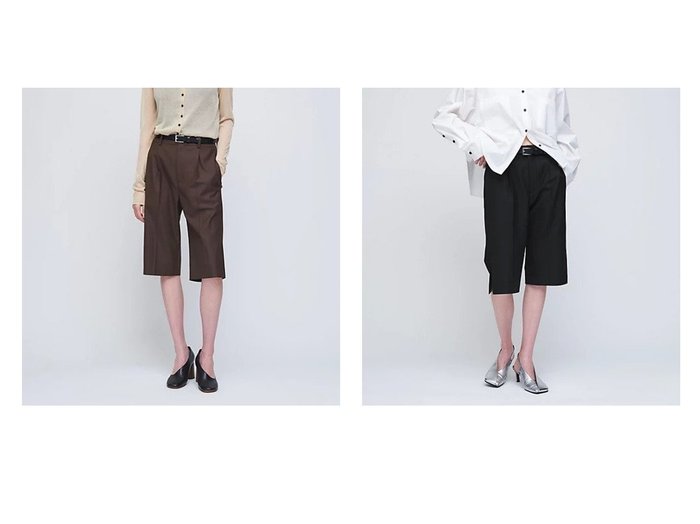 【UNITED ARROWS/ユナイテッドアローズ】のスリット ハーフパンツ 【パンツ 人気通販 コーディネート通販】おすすめ！人気、トレンド、レディースファッションの通販  おすすめ人気トレンドファッション通販アイテム 人気、トレンドファッション・服の通販 founy(ファニー) ファッション Fashion レディースファッション WOMEN パンツ Pants ハーフ / ショートパンツ Short Pants ストレート Straight スリット Slit セットアップ Set Up チュニック Tunic デニム Denim ハーフ Half バランス Balance ブルゾン Blouson ベスト Vest ポケット Pocket |ID:crp329100000201208