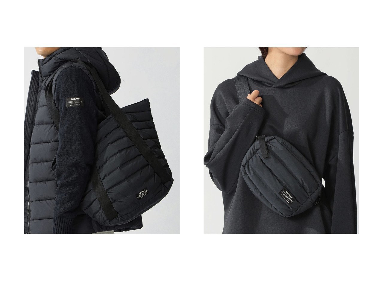 【ECOALF/エコアルフ】のPAD トート バッグ/PAD TOTE UNISEX&PAD ボディ バッグ/PAD CROSSBODY UNISEX 【バッグ・鞄 人気通販 コーディネート通販】おすすめ！人気、トレンド、レディースファッションの通販    おすすめ人気トレンドファッション通販アイテム インテリア・キッズ・メンズ・レディースファッション・服の通販 founy(ファニー) 　ファッション　Fashion　レディースファッション　WOMEN　バッグ　Bag　ポーチ　Pouches　ユニセックス　Unisex　コレクション　Collection　スピンドル　Spindle　NEW・新作・新着・新入荷　New Arrivals　軽量　Lightweight　ポケット　Pocket　ブラック系　Black　|ID:crp329100000201439