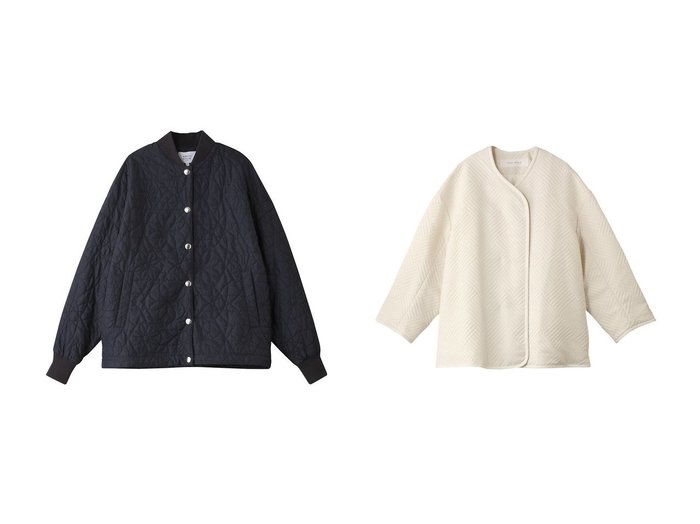 【PLAIN PEOPLE/プレインピープル】のコート&【MAISON KITSUNE/メゾン キツネ】のQUILTED ブルゾン 【コート、ジャケット 人気通販 コーディネート通販】おすすめ！人気、トレンド、レディースファッションの通販    おすすめ人気トレンドファッション通販アイテム 人気、トレンドファッション・服の通販 founy(ファニー) ファッション Fashion レディースファッション WOMEN アウター Coat Outerwear ジャケット Jackets ブルゾン Blouson/Jackets コート Coats キルティング Quilting ジャケット Jacket ブルゾン Blouson NEW・新作・新着・新入荷 New Arrivals 軽量 Lightweight ショート Short |ID:crp329100000201487