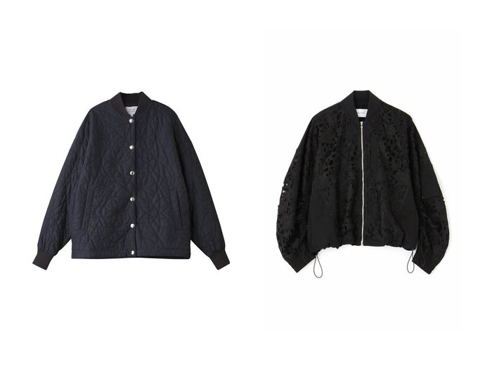 【ADORE/アドーア】のミックスフラワーレースジャケット&【MAISON KITSUNE/メゾン キツネ】のQUILTED ブルゾン 【コート、ジャケット 人気通販 コーディネート通販】おすすめ！人気、トレンド、レディースファッションの通販    おすすめ人気トレンドファッション通販アイテム 人気、トレンドファッション・服の通販 founy(ファニー) ファッション Fashion レディースファッション WOMEN アウター Coat Outerwear ジャケット Jackets ブルゾン Blouson/Jackets ギャザー Gather ショート Short ジャケット Jacket ストリング String タフタ Taffeta ドッキング Docking フラワー Flower ブルゾン Blouson モチーフ Motif レース Race NEW・新作・新着・新入荷 New Arrivals キルティング Quilting 軽量 Lightweight |ID:crp329100000201489