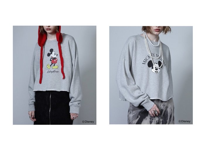 【ROSE BUD/ローズバッド】のstanding MICKEY MOUSE sweat&MICKEY MOUSE face sweat 【トップス、カットソー 人気通販 コーディネート通販】おすすめ！人気、トレンド、レディースファッションの通販    おすすめ人気トレンドファッション通販アイテム 人気、トレンドファッション・服の通販 founy(ファニー) 　ファッション　Fashion　レディースファッション　WOMEN　トップス・カットソー　Tops/Tshirt　シャツ/ブラウス　Shirts/Blouses　パーカ　Sweats　ロング / Tシャツ　T-Shirts　スウェット　Sweat　カットソー　Cut and Sewn　NEW・新作・新着・新入荷　New Arrivals　|ID:crp329100000201493