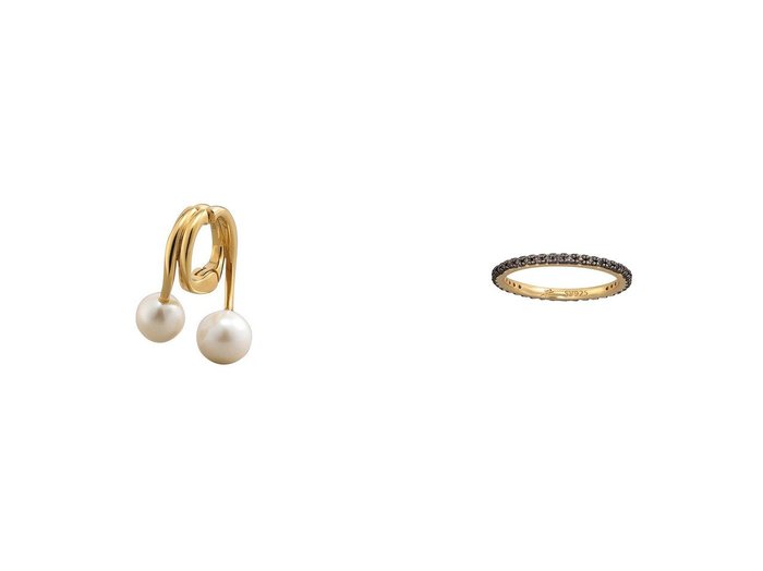 【Plus Vendome/プラス ヴァンドーム】のFINELINETATOO ジルコニア フルエタニティ リング&PEARL フィット イヤーカフ 2pearl&hoop(片耳用) 【アクセサリー、ジュエリー 人気通販 コーディネート通販】おすすめ！人気、トレンド、レディースファッションの通販    おすすめ人気トレンドファッション通販アイテム 人気、トレンドファッション・服の通販 founy(ファニー) ファッション Fashion レディースファッション WOMEN ジュエリー Jewelry リング Rings イヤリング Earrings イエロー Yellow コーティング Coating スタイリッシュ Stylish フィット Fit モダン Modern 再入荷 Restock/Back In Stock/Re Arrival イヤリング Earrings イヤーカフ Ear Cuff シンプル Simple パール Pearl メタル Metal エレガント 上品 Elegant 片耳 One Ear |ID:crp329100000201548