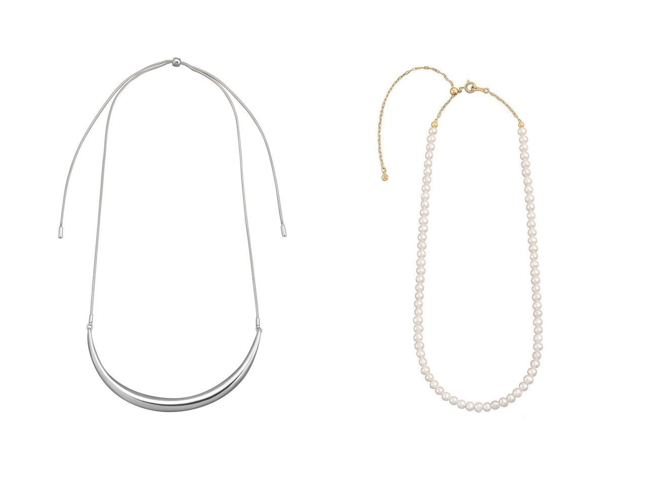 【Plus Vendome/プラス ヴァンドーム】のPEARL ネックレス(4-4.5mmパール)&BODY ネックレス 【アクセサリー、ジュエリー 人気通販 コーディネート通販】おすすめ！人気、トレンド、レディースファッションの通販    おすすめ人気トレンドファッション通販アイテム インテリア・キッズ・メンズ・レディースファッション・服の通販 founy(ファニー) 　ファッション　Fashion　レディースファッション　WOMEN　ジュエリー　Jewelry　ネックレス　Necklaces　イエロー　Yellow　コーティング　Coating　ジャケット　Jacket　ダイヤモンド　Diamond　チェーン　Chain　ネックレス　Necklace　パール　Pearl　再入荷　Restock/Back In Stock/Re Arrival　エレガント 上品　Elegant　コレクション　Collection　シルバー　Silver　メタル　Metal　シルバー系　Silver　ゴールド系　Gold　|ID:crp329100000201550