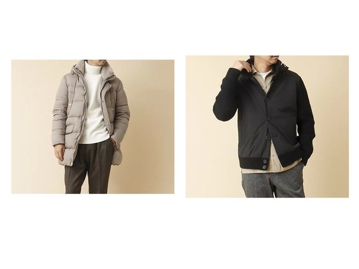 【NOLLEY'S goodman / MEN/ノーリーズ グッドマン】の【ヘルノ】POLAR-TECH N-3B ダウンコート&【ヘルノ】RESORT ハイブリッドパーカー 【MEN】おすすめ！人気トレンド・男性、メンズファッションの通販    おすすめ人気トレンドファッション通販アイテム 人気、トレンドファッション・服の通販 founy(ファニー) ファッション Fashion メンズファッション MEN イタリア Italy コレクション Collection コンビ Combination 軽量 Lightweight ストレッチ Stretch ダウン Down パーカー Hoodie ファブリック Fabric フロント Front ブルゾン Blouson ポケット Pocket ラグジュアリー Luxury エレガント 上品 Elegant ウォーター Water ジャケット Jacket スタイリッシュ Stylish スラックス Slacks デニム Denim 定番 Standard おすすめ Recommend ビジネス 仕事 通勤 Business |ID:crp329100000201581