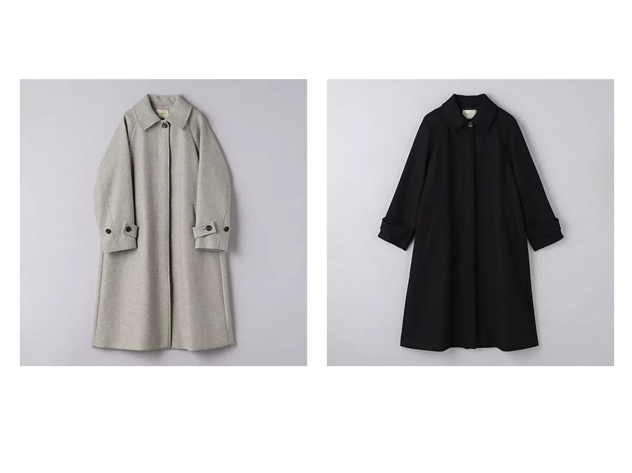 【UNITED ARROWS/ユナイテッドアローズ】のMANTECO ステンカラー コート&MANTECO ステンカラー コート BLACK 【アウター 人気通販 コーディネート通販】おすすめ！人気、トレンド、レディースファッションの通販    おすすめ人気トレンドファッション通販アイテム インテリア・キッズ・メンズ・レディースファッション・服の通販 founy(ファニー) 　ファッション　Fashion　レディースファッション　WOMEN　アウター　Coat Outerwear　コート　Coats　イタリア　Italy　なめらか　Smooth　ベーシック　Basic　ポケット　Pocket　メルトン　Melton　メンズ　Mens　おすすめ　Recommend　エレガント 上品　Elegant　ブラック系　Black　ベージュ系　Beige　グレー系　Gray　|ID:crp329100000201630