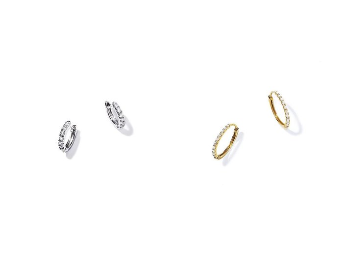 【les bonbon/ルボンボン】のhoop diamond ピアス&two face diamond ピアス 【アクセサリー、ジュエリー 人気通販 コーディネート通販】おすすめ！人気、トレンド、レディースファッションの通販    おすすめ人気トレンドファッション通販アイテム 人気、トレンドファッション・服の通販 founy(ファニー) ファッション Fashion レディースファッション WOMEN ジュエリー Jewelry リング Rings イヤリング Earrings イエロー Yellow イヤリング Earrings ダイヤモンド Diamond フープ Hoop NEW・新作・新着・新入荷 New Arrivals ジャケット Jacket 再入荷 Restock/Back In Stock/Re Arrival |ID:crp329100000201852