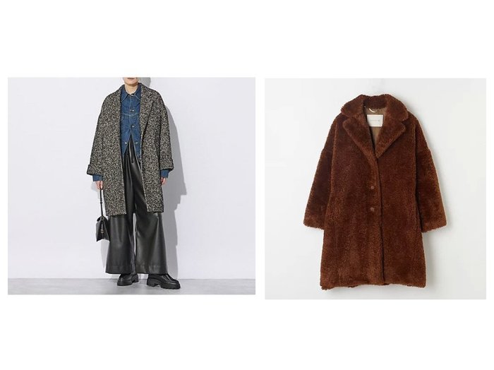 【COUTURE D'ADAM/クチュールドアダム】のSilknep Tweed Cocoon Coat&【MACKINTOSH/マッキントッシュ】のハンビーチェスター エコファー 【コート、ジャケット ECで売れてるランキング上位の人気通販 コーディネート通販】おすすめ！トレンド、レディースファッションの通販   おすすめ人気トレンドファッション通販アイテム 人気、トレンドファッション・服の通販 founy(ファニー) 　ファッション　Fashion　レディースファッション　WOMEN　アウター　Coat Outerwear　コート　Coats　リュクス　Luxe　エレガント 上品　Elegant　カフス　Cuffs　クラシック　Classic　シルク　Silk　ダブル　Double　チェスターコート　Chester Coat　ツイード　Tweed　デニム　Denim　ドレス　Dress　バランス　Balance　フェミニン　Feminine　フレンチ　French　ミックス　Mix　|ID:crp329100000201855