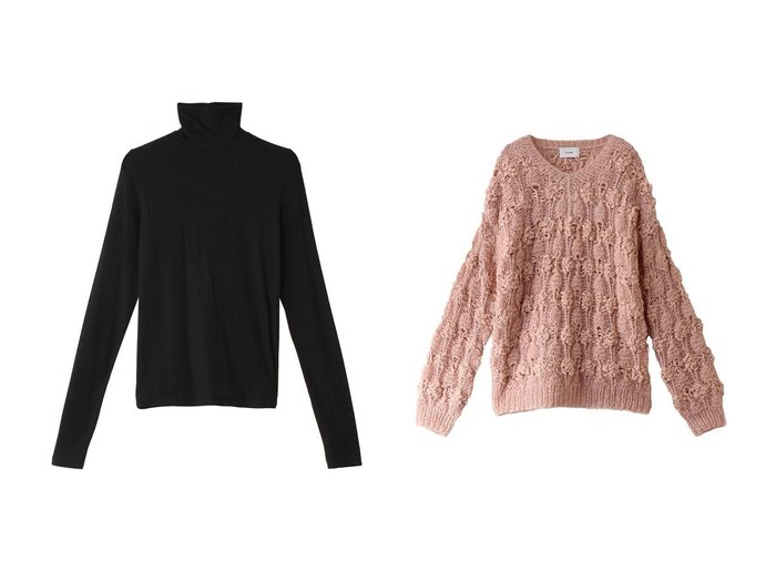 【CLANE/クラネ】のCOMFORTABLE TURTLE TOPS Tシャツ/カットソー&BUMPY OVER V NECK KNIT TOPS ニット 【 ECで売れてるランキング上位の人気通販 コーディネート通販】おすすめ！トレンド、レディースファッションの通販   おすすめ人気トレンドファッション通販アイテム 人気、トレンドファッション・服の通販 founy(ファニー) ファッション Fashion レディースファッション WOMEN トップス・カットソー Tops/Tshirt ニット Knit Tops プルオーバー Pullover シャツ/ブラウス Shirts/Blouses ロング / Tシャツ T-Shirts カットソー Cut and Sewn A/W・秋冬 Aw・Autumn/Winter・Fw・Fall-Winter モヘア Mohair 手編み Hand Knitting NEW・新作・新着・新入荷 New Arrivals なめらか Smooth インナー Inner カシミヤ Cashmere カットソー Cut And Sew コンパクト Compact シアー Sheer スウェット Sweat スリーブ Sleeve ロング Long |ID:crp329100000202102