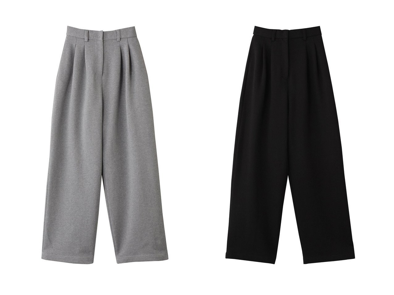 【CLANE/クラネ】のTWO TUCK SWEAT PANTS パンツ 【パンツ 人気通販 コーディネート通販】おすすめ！人気、トレンド、レディースファッションの通販    おすすめ人気トレンドファッション通販アイテム インテリア・キッズ・メンズ・レディースファッション・服の通販 founy(ファニー) 　ファッション　Fashion　レディースファッション　WOMEN　パンツ　Pants　おすすめ　Recommend　ストレート　Straight　スラックス　Slacks　NEW・新作・新着・新入荷　New Arrivals　グレー系　Gray　ブラック系　Black　|ID:crp329100000202146