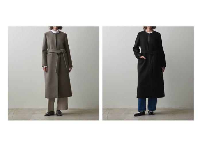 【BEAUTY&YOUTH / UNITED ARROWS/ビューティ&ユース ユナイテッドアローズ】のSteven Alan ウール カシミヤ ロングコート 【 人気通販 コーディネート通販】おすすめ！人気、トレンド、レディースファッションの通販    おすすめ人気トレンドファッション通販アイテム 人気、トレンドファッション・服の通販 founy(ファニー) ファッション Fashion レディースファッション WOMEN アウター Coat Outerwear コート Coats おすすめ Recommend エレガント 上品 Elegant カシミヤ Cashmere シンプル Simple パイピング Piping ロング Long |ID:crp329100000202176