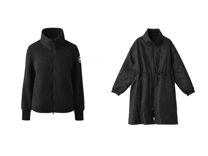 【CANADA GOOSE/カナダグース】の7103W Severn Fleece Jacket セヴァーンフリースジャケット&【PLAIN PEOPLE/プレインピープル】のクラッシュリップストップKAPOK KNOTコラボコート 【コート、ジャケット  人気通販 コーディネート通販】おすすめ！人気、トレンド、レディースファッションの通販    おすすめ人気トレンドファッション通販アイテム 人気、トレンドファッション・服の通販 founy(ファニー) 　ファッション　Fashion　レディースファッション　WOMEN　アウター　Coat Outerwear　コート　Coats　ジャケット　Jackets　ブルゾン　Blouson/Jackets　キルティング　Quilting　クラッシュ　Crash　ダウン　Down　リップ　Lip　リバーシブル　Reversible　ロング　Long　ワッシャー　Washer　NEW・新作・新着・新入荷　New Arrivals　|ID:crp329100000202365