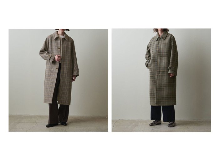 【BEAUTY&YOUTH / UNITED ARROWS/ビューティ&ユース ユナイテッドアローズ】のSteven Alan チェック ステンカラーコート 【  人気通販 コーディネート通販】おすすめ！人気、トレンド、レディースファッションの通販    おすすめ人気トレンドファッション通販アイテム 人気、トレンドファッション・服の通販 founy(ファニー) ファッション Fashion レディースファッション WOMEN アウター Coat Outerwear コート Coats おすすめ Recommend エレガント 上品 Elegant クラシカル Classical シンプル Simple スタンド Stand チェック Check ロング Long |ID:crp329100000202421