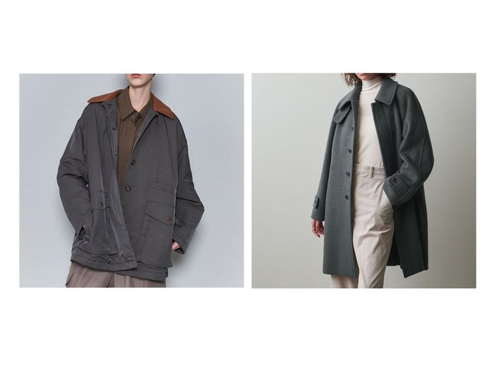 【BEAUTY&YOUTH / UNITED ARROWS/ビューティ&ユース ユナイテッドアローズ】のSteven Alan シャギー ミドル コート&6(ROKU) ナイロン レザーカラー コート 【  人気通販 コーディネート通販】おすすめ！人気、トレンド、レディースファッションの通販    おすすめ人気トレンドファッション通販アイテム 人気、トレンドファッション・服の通販 founy(ファニー) ファッション Fashion レディースファッション WOMEN アウター Coat Outerwear コート Coats エレガント 上品 Elegant トレンド Trend 冬 Winter スタンド Stand スリーブ Sleeve バランス Balance ミドル Middle |ID:crp329100000202422