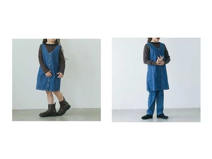 【green label relaxing / UNITED ARROWS / KIDS/グリーンレーベルリラクシング】の【別注】TJ デニム 2WAYジャンパースカート キッズ 100cm-130cm&【別注】TJ デニム 2WAYジャンパースカート キッズ 140cm-160cm 【KIDS】子供服のおすすめ！人気トレンド・キッズファッションの通販 おすすめ人気トレンドファッション通販アイテム 人気、トレンドファッション・服の通販 founy(ファニー) 　ファッション　Fashion　キッズファッション　KIDS　デニム　Denim　トレンド　Trend　別注　Special Order　|ID:crp329100000202504