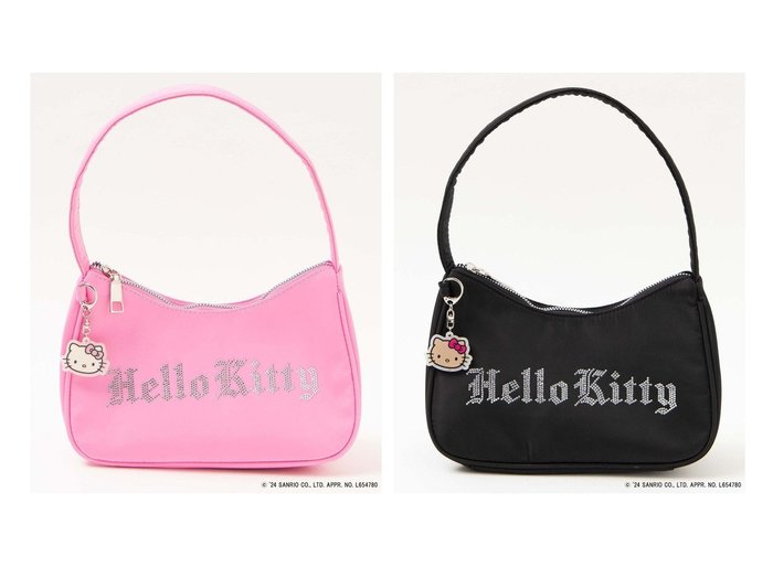 【WEGO/ウィゴー】の【サンリオ】HELLOKITTYコラボハンドバッグ 【プチプライス、格安、低価格 人気通販 コーディネート通販】おすすめ！人気、トレンド、レディースファッションの通販    おすすめ人気トレンドファッション通販アイテム 人気、トレンドファッション・服の通販 founy(ファニー) 　ファッション　Fashion　レディースファッション　WOMEN　バッグ　Bag　NEW・新作・新着・新入荷　New Arrivals　コラボ　Collaboration　スマホ　Smartphone　チャーム　Charm　ハンドバッグ　Handbag　レオパード　Leopard　人気　Popularity　|ID:crp329100000202541