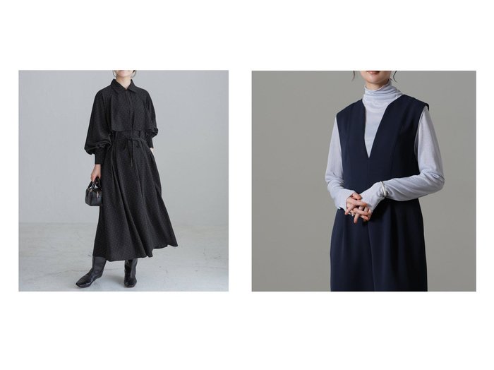 【IENA/イエナ】の《WEB限定/ 》ドットサッシュワンピース&【nano universe/ナノ ユニバース】のラメシアータートルカットトップス 【 人気通販 コーディネート通販】おすすめ！人気、トレンド、レディースファッションの通販    おすすめ人気トレンドファッション通販アイテム 人気、トレンドファッション・服の通販 founy(ファニー) 　ファッション　Fashion　レディースファッション　WOMEN　ワンピース　Dress　トップス・カットソー　Tops/Tshirt　2024年　2024　2024-2025秋冬・A/W　Aw/Autumn/Winter/Fw/Fall/2024-2025　|ID:crp329100000202557