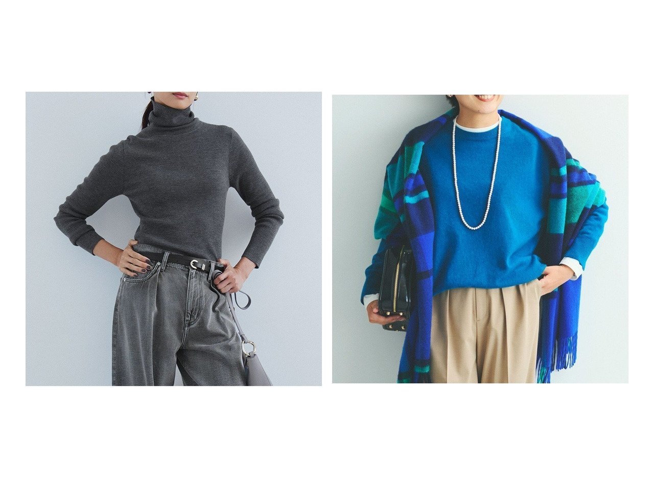 【NIJYUSANKU/23区】の【Oggi11月号掲載/洗える】ピュアカシミヤ クルーネック ニット&【CLASSY.11月号掲載/新色】ウーステッドウール リブタートルネック ニット 【ECで売れてるランキング上位の人気通販 コーディネート通販】おすすめ！トレンド、レディースファッションの通販 おすすめ人気トレンドファッション通販アイテム インテリア・キッズ・メンズ・レディースファッション・服の通販 founy(ファニー) 　雑誌掲載アイテム　Magazine Items　ファッション雑誌　Fashion Magazines　オッジ　Oggi　クラッシィ　CLASSY.　ファッション　Fashion　レディースファッション　WOMEN　トップス・カットソー　Tops/Tshirt　ニット　Knit Tops　タートルネック　Turtleneck　インナー　Inner　オレンジ　Orange　洗える　Washable　カシミヤ　Cashmere　11月号　November Issue　セーター　Sweater　雑誌　Magazine　タートルネック　Turtleneck　ベーシック　Basic　ボーダー　Border　無地　Plain Color　A/W・秋冬　Aw・Autumn/Winter・Fw・Fall-Winter　冬　Winter　おすすめ　Recommend　2024年　2024　エレガント 上品　Elegant　2024-2025秋冬・A/W　Aw/Autumn/Winter/Fw/Fall/2024-2025　ブルー系　Blue　グレー系　Gray　ブラック系　Black　ピンク系　Pink　ベージュ系　Beige　ホワイト系　White　イエロー系　Yellow　|ID:crp329100000202589