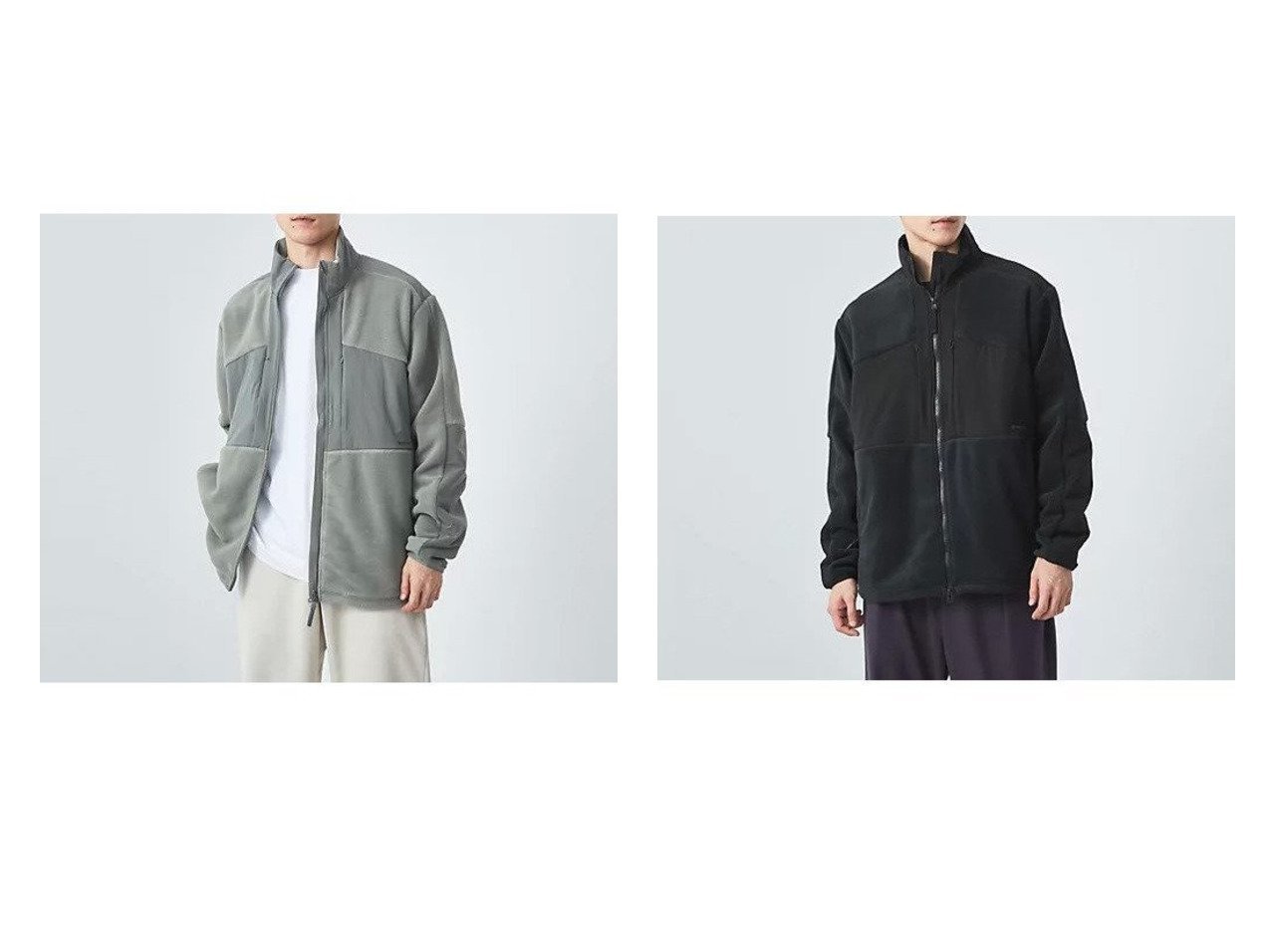 【green label relaxing / UNITED ARROWS / MEN/グリーンレーベルリラクシング】のダブルフェイス フリース ジャケット 【MEN】おすすめ！人気トレンド・男性、メンズファッションの通販 おすすめ人気トレンドファッション通販アイテム インテリア・キッズ・メンズ・レディースファッション・服の通販 founy(ファニー) 　ファッション　Fashion　メンズファッション　MEN　アウトドア　Outdoor　ジャケット　Jacket　ダブル　Double　フェイス　Face　リップ　Lip　グレー系　Gray　ブラック系　Black　|ID:crp329100000202759