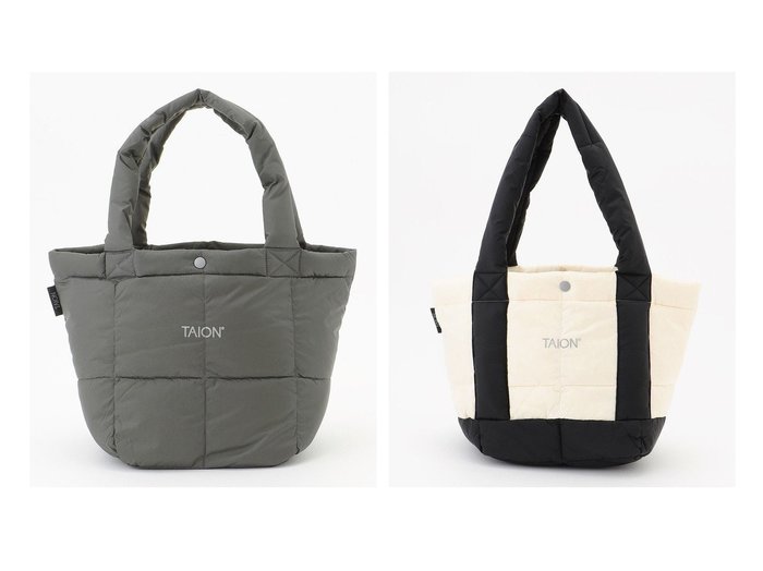 【UNFILO/アンフィーロ 自由区】の【TAION×UNFILO】BASIC TOTE&【TAION×UNFILO】バイカラー TOTE 【バッグ・鞄 人気ファッション通販 コーディネート通販】おすすめ！人気、トレンド、レディースファッションの通販  おすすめ人気トレンドファッション通販アイテム 人気、トレンドファッション・服の通販 founy(ファニー) ファッション Fashion レディースファッション WOMEN バッグ Bag コンパクト Compact ダウン Down トートバック Tote Bag フロント Front プリント Print |ID:crp329100000202843