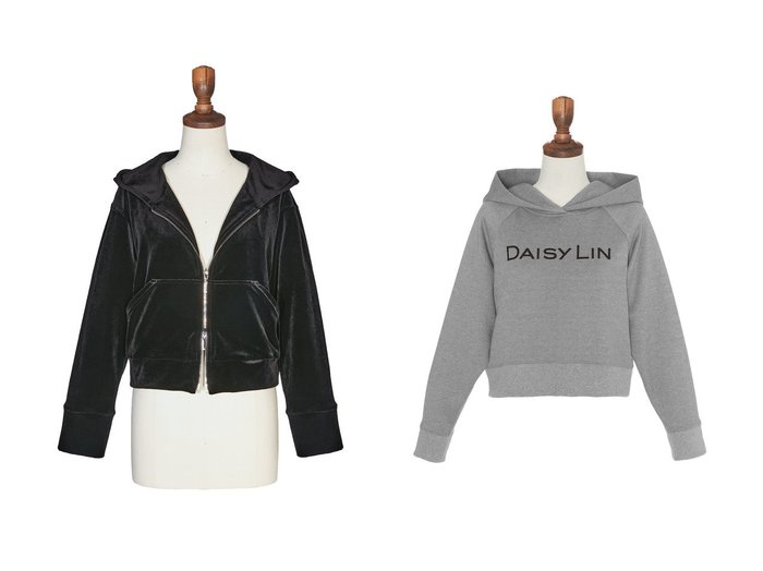 【DAISY LIN/デイジーリン】のDL Stylish Parka&Daisy Velour LUXURY PARKA 【トップス、カットソー 人気通販 コーディネート通販】おすすめ！人気、トレンド、レディースファッションの通販 おすすめ人気トレンドファッション通販アイテム 人気、トレンドファッション・服の通販 founy(ファニー) ファッション Fashion レディースファッション WOMEN トップス・カットソー Tops/Tshirt シャツ/ブラウス Shirts/Blouses パーカ Sweats ロング / Tシャツ T-Shirts スウェット Sweat カットソー Cut and Sewn ベロア Velour おすすめ Recommend なめらか Smooth ウォッシャブル Washable エレガント 上品 Elegant シルバー Silver ボトム Bottom NEW・新作・新着・新入荷 New Arrivals |ID:crp329100000202896