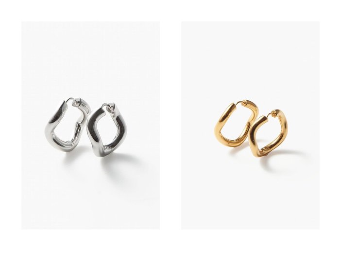 【ESCAPERS AN OTHER WORLD/エスケーパーズ アナザーワールド】の【Charlotte Chesnais】Wave PAIR ピアス&【Charlotte Chesnais】Wave PAIR ピアス 【アクセサリー、ジュエリー 人気ファッション通販 コーディネート通販】おすすめ！人気、トレンド、レディースファッションの通販 おすすめ人気トレンドファッション通販アイテム 人気、トレンドファッション・服の通販 founy(ファニー) ファッション Fashion レディースファッション WOMEN ジュエリー Jewelry リング Rings イヤリング Earrings なめらか Smooth イヤリング Earrings ウェーブ Wave シルバー Silver フープ Hoop 再入荷 Restock/Back In Stock/Re Arrival |ID:crp329100000203175