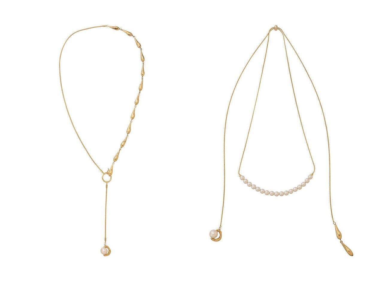 【ADER bijoux/アデル ビジュー】のGOUTTE raliet ネックレス&GOUTTE adjusterr パールネックレス 【アクセサリー、ジュエリー 人気ファッション通販 コーディネート通販】おすすめ！人気、トレンド、レディースファッションの通販 おすすめ人気トレンドファッション通販アイテム インテリア・キッズ・メンズ・レディースファッション・服の通販 founy(ファニー) 　ファッション　Fashion　レディースファッション　WOMEN　ジュエリー　Jewelry　ネックレス　Necklaces　コレクション　Collection　ネックレス　Necklace　パール　Pearl　メタル　Metal　モチーフ　Motif　NEW・新作・新着・新入荷　New Arrivals　シルバー系　Silver　|ID:crp329100000203206