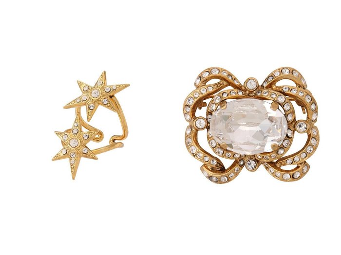 【ADER bijoux/アデル ビジュー】のSTAR double リング&CRYSTAL classic ブローチ(oval) 【アクセサリー、ジュエリー 人気ファッション通販 コーディネート通販】おすすめ！人気、トレンド、レディースファッションの通販 おすすめ人気トレンドファッション通販アイテム 人気、トレンドファッション・服の通販 founy(ファニー) ファッション Fashion レディースファッション WOMEN エレガント 上品 Elegant NEW・新作・新着・新入荷 New Arrivals |ID:crp329100000203210