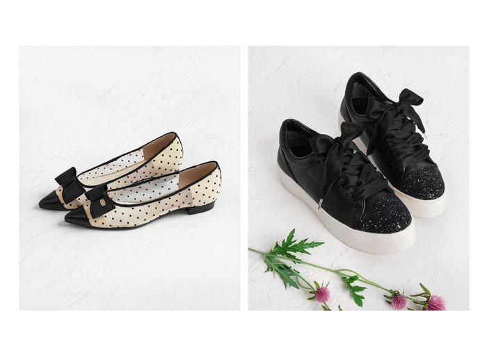 【TOCCA/トッカ】のRIBBON FLAT SHEER PUMPS パンプス&【消臭】GLITTER TOE SNEAKERS スニーカー 【シューズ・靴 人気ファッション通販 コーディネート通販】おすすめ！人気、トレンド、レディースファッションの通販 おすすめ人気トレンドファッション通販アイテム インテリア・キッズ・メンズ・レディースファッション・服の通販 founy(ファニー) https://founy.com/ ファッション Fashion レディースファッション WOMEN NEW・新作・新着・新入荷 New Arrivals 2025年 2025 S/S・春夏 Ss・Spring/Summer おすすめ Recommend サマー Summer シアー Sheer ソックス Socks チュール Tulle トリミング Trimming ドット Dot フェミニン Feminine フラット Flat リボン Ribbon リュクス Luxe エレガント 上品 Elegant 夏 Summer サテン Satin シンプル Simple スニーカー Sneakers ブロッキング Blocking ロマンティック Romantic 厚底 Platforms 軽量 Lightweight |ID:crp329100000203218