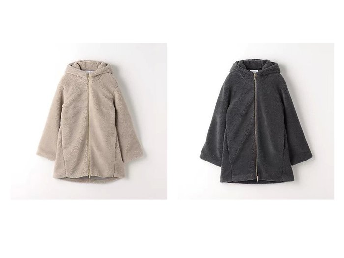 【green label relaxing / UNITED ARROWS/グリーンレーベル リラクシング / ユナイテッドアローズ】のボア フード コート 【コート、ジャケット 人気ファッション通販 コーディネート通販】おすすめ！人気、トレンド、レディースファッションの通販 おすすめ人気トレンドファッション通販アイテム 人気、トレンドファッション・服の通販 founy(ファニー) ファッション Fashion レディースファッション WOMEN アウター Coat Outerwear コート Coats エアリー Airy 秋 Autumn/Fall フロント Front プリーツ Pleats 冬 Winter おすすめ Recommend |ID:crp329100000203228