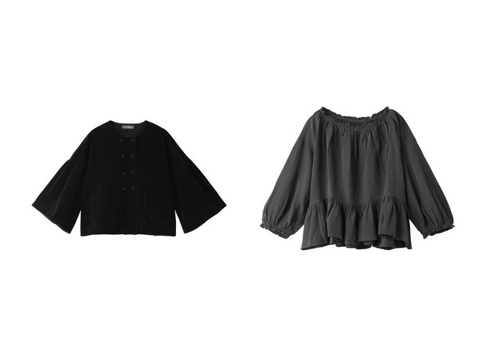 【nest Robe/ネストローブ】のリネンシルクブラウス&コットンリネンベルベットギャザースリーブジャケット 【ECで売れてるランキング上位の人気ファッション通販 コーディネート通販】おすすめ！トレンド、レディースファッションの通販  おすすめ人気トレンドファッション通販アイテム インテリア・キッズ・メンズ・レディースファッション・服の通販 founy(ファニー) https://founy.com/ ファッション Fashion レディースファッション WOMEN アウター Coat Outerwear ジャケット Jackets トップス・カットソー Tops/Tshirt シャツ/ブラウス Shirts/Blouses クラシカル Classical ジャケット Jacket ダブル Double ベルベット Velvet リラックス Relax ロング Long エレガント 上品 Elegant ギャザー Gather シルク Silk スリーブ Sleeve フェミニン Feminine フレア Flare リネン Linen |ID:crp329100000203326