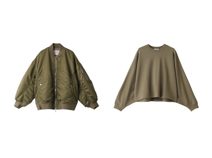 【1er Arrondissement/プルミエ アロンディスモン】の【upper hights】別注 THE U-2 ブルゾン&クロップドスウェット 【ECで売れてるランキング上位の人気ファッション通販 コーディネート通販】おすすめ！トレンド、レディースファッションの通販  おすすめ人気トレンドファッション通販アイテム インテリア・キッズ・メンズ・レディースファッション・服の通販 founy(ファニー) https://founy.com/ ファッション Fashion レディースファッション WOMEN アウター Coat Outerwear ジャケット Jackets ブルゾン Blouson/Jackets トップス・カットソー Tops/Tshirt シャツ/ブラウス Shirts/Blouses パーカ Sweats ロング / Tシャツ T-Shirts スウェット Sweat カットソー Cut and Sewn ジャケット Jacket ファブリック Fabric ブルゾン Blouson 再入荷 Restock/Back In Stock/Re Arrival 別注 Special Order クロップド Cropped シンプル Simple スウェット Sweat 定番 Standard |ID:crp329100000203372