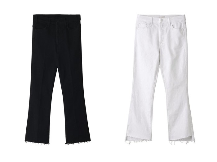 【MOTHER/マザー】のTHE INSIDER CROP STEP FRAY ホワイトデニム&THE HUSTLER ANKLE FRAY ブラックデニム 【ECで売れてるランキング上位の人気ファッション通販 コーディネート通販】おすすめ！トレンド、レディースファッションの通販  おすすめ人気トレンドファッション通販アイテム 人気、トレンドファッション・服の通販 founy(ファニー) ファッション Fashion レディースファッション WOMEN パンツ Pants デニムパンツ Denim Pants クロップド Cropped シンプル Simple デニム Denim フレア Flare 定番 Standard |ID:crp329100000203393