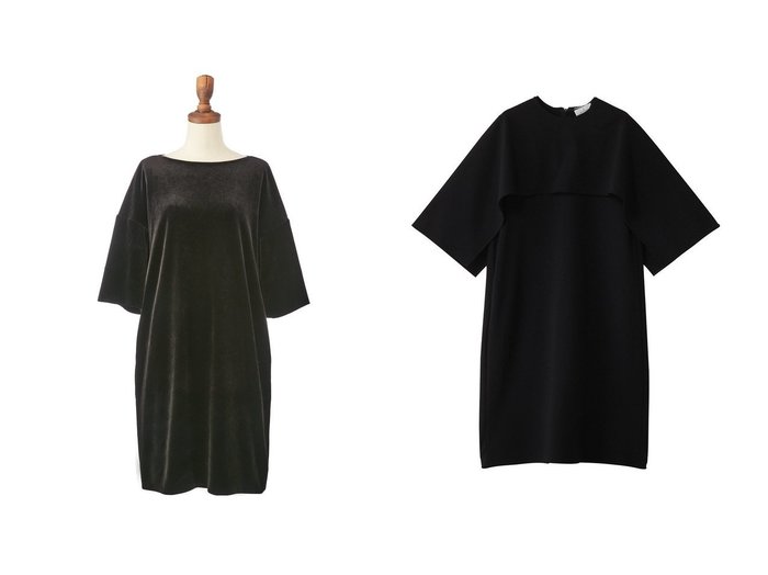 【DAISY LIN/デイジーリン】のVelour Dress Sophisticated Lady&【j./ジェイドット】のビスコースポンチ2WAYケープワンピース 【ワンピース、ドレス 人気ファッション通販 コーディネート通販】おすすめ！人気、トレンド、レディースファッションの通販  おすすめ人気トレンドファッション通販アイテム 人気、トレンドファッション・服の通販 founy(ファニー) ファッション Fashion レディースファッション WOMEN ワンピース Dress ドレス Party Dresses チュニック Tunic アクセサリー Accessories ウォッシャブル Washable エレガント 上品 Elegant ストレッチ Stretch スリーブ Sleeve チュニック Tunic ドレス Dress ポケット Pocket リラックス Relax 再入荷 Restock/Back In Stock/Re Arrival おすすめ Recommend NEW・新作・新着・新入荷 New Arrivals |ID:crp329100000203430