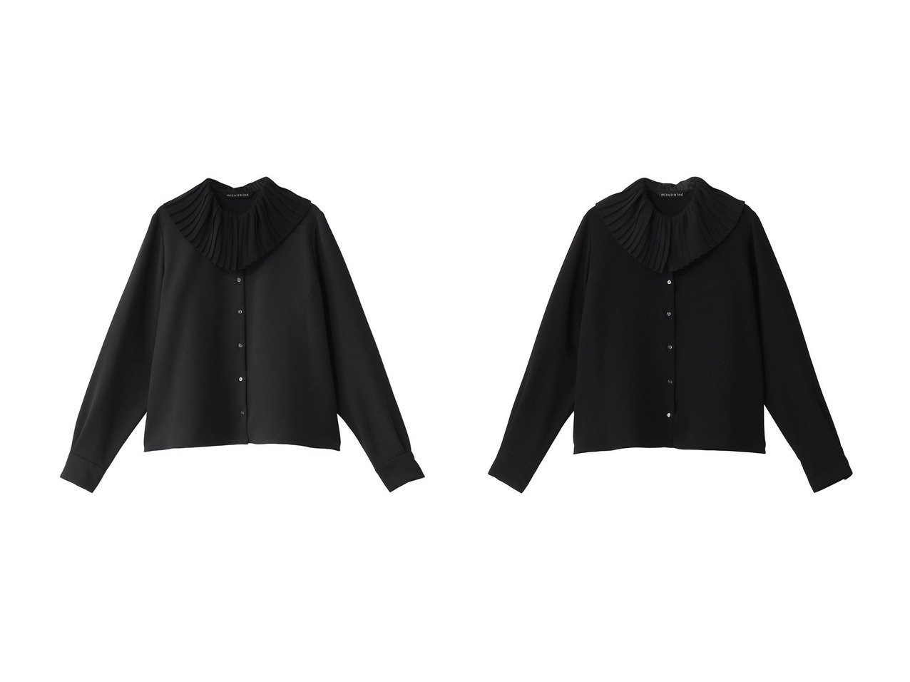 【mizuiro ind/ミズイロ インド】のpleats collar shirt シャツ 【トップス、カットソー 人気ファッション通販 コーディネート通販】おすすめ！人気、トレンド、レディースファッションの通販  おすすめ人気トレンドファッション通販アイテム インテリア・キッズ・メンズ・レディースファッション・服の通販 founy(ファニー) 　ファッション　Fashion　レディースファッション　WOMEN　トップス・カットソー　Tops/Tshirt　シャツ/ブラウス　Shirts/Blouses　クラシカル　Classical　スリーブ　Sleeve　プリーツ　Pleats　ロング　Long　NEW・新作・新着・新入荷　New Arrivals　ブルー系　Blue　グレー系　Gray　ブラック系　Black　|ID:crp329100000203508