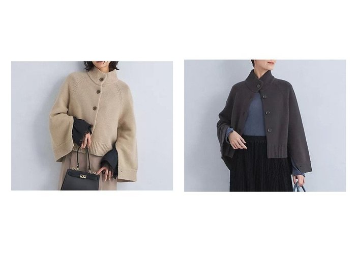 【green label relaxing / UNITED ARROWS/グリーンレーベル リラクシング / ユナイテッドアローズ】のSERENITY セレニティ ハイネック ポンチョ ニット 【コート、ジャケット 人気ファッション通販 コーディネート通販】おすすめ！人気、トレンド、レディースファッションの通販  おすすめ人気トレンドファッション通販アイテム 人気、トレンドファッション・服の通販 founy(ファニー) ファッション Fashion レディースファッション WOMEN アウター Coat Outerwear ポンチョ Ponchos トップス・カットソー Tops/Tshirt ニット Knit Tops おすすめ Recommend カーディガン Cardigan トレンド Trend ハイネック High Neck バランス Balance フロント Front プリーツ Pleats ボトム Bottom ポンチョ Poncho マフラー Scarf ワイド Wide 冬 Winter 秋 Autumn/Fall |ID:crp329100000203582