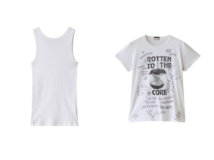 【MOTHER/マザー】のROTTEN TO THE CORE プリントTシャツ&【HER./ハー】のコットンリブタンクトップ 【トップス、カットソー 人気ファッション通販 コーディネート通販】おすすめ！人気、トレンド、レディースファッションの通販  おすすめ人気トレンドファッション通販アイテム インテリア・キッズ・メンズ・レディースファッション・服の通販 founy(ファニー) https://founy.com/ ファッション Fashion レディースファッション WOMEN トップス・カットソー Tops/Tshirt シャツ/ブラウス Shirts/Blouses ロング / Tシャツ T-Shirts カットソー Cut and Sewn キャミソール / ノースリーブ No Sleeves 2025年 2025 A/W・秋冬 Aw・Autumn/Winter・Fw・Fall-Winter S/S・春夏 Ss・Spring/Summer ショート Short スキニー Skinny スリム Slim スリーブ Sleeve プリント Print モチーフ Motif ワイド Wide 夏 Summer 春 Spring インナー Inner キャミソール Camisole シンプル Simple タンク Tank ベーシック Basic エレガント 上品 Elegant NEW・新作・新着・新入荷 New Arrivals |ID:crp329100000203627