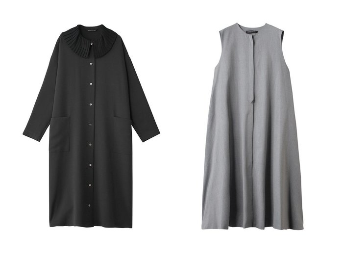 【mizuiro ind/ミズイロ インド】のpleats collar OP ワンピース&S OP ワンピース 【ワンピース、ドレス 人気ファッション通販 コーディネート通販】おすすめ！人気、トレンド、レディースファッションの通販  おすすめ人気トレンドファッション通販アイテム 人気、トレンドファッション・服の通販 founy(ファニー) ファッション Fashion レディースファッション WOMEN ワンピース Dress チュニック Tunic おすすめ Recommend インナー Inner シンプル Simple チュニック Tunic ノースリーブ No Sleeve パーティ Party フレア Flare ベーシック Basic ロング Long エレガント 上品 Elegant NEW・新作・新着・新入荷 New Arrivals 羽織 Haori プリーツ Pleats |ID:crp329100000203697