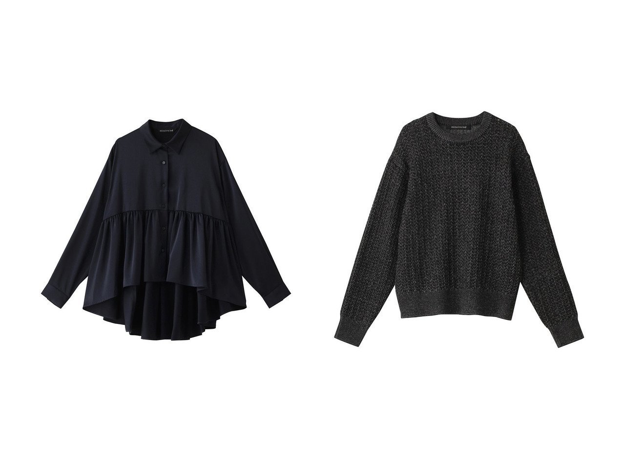 【mizuiro ind/ミズイロ インド】のsatin waist gather shirt シャツ&O プルオーバー 【トップス、カットソー 人気ファッション通販 コーディネート通販】おすすめ！人気、トレンド、レディースファッションの通販  おすすめ人気トレンドファッション通販アイテム インテリア・キッズ・メンズ・レディースファッション・服の通販 founy(ファニー) 　ファッション　Fashion　レディースファッション　WOMEN　トップス・カットソー　Tops/Tshirt　ニット　Knit Tops　プルオーバー　Pullover　シャツ/ブラウス　Shirts/Blouses　A/W・秋冬　Aw・Autumn/Winter・Fw・Fall-Winter　シンプル　Simple　スタイリッシュ　Stylish　ベーシック　Basic　メタリック　Metallic　NEW・新作・新着・新入荷　New Arrivals　グレー系　Gray　ブラック系　Black　|ID:crp329100000203711