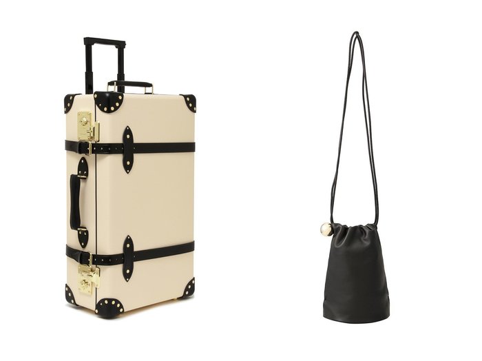 【ADORE/アドーア】の【GLOBE TROTTER×ADORE】 ミディアム チェックイン&【Bucket Baggage】ボールチャームギャザーバッグ 【ECで売れてるランキング上位の人気ファッション通販 コーディネート通販】おすすめ！トレンド、レディースファッションの通販   おすすめ人気トレンドファッション通販アイテム 人気、トレンドファッション・服の通販 founy(ファニー) ファッション Fashion レディースファッション WOMEN バッグ Bag スーツ Suits なめらか Smooth ギャザー Gather チャーム Charm ハンドバッグ Handbag ファブリック Fabric フォルム Form エレガント 上品 Elegant 旅行 Travel |ID:crp329100000203796