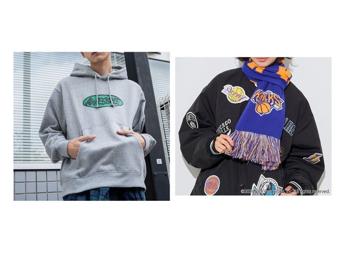 【WEGO/ウィゴー】の【ユニセックス着用ITEM】リラックスフィットオーバルロゴパーカー&【ユニセックス着用ITEM】別注NBA マフラータオル 【プチプライス、格安、低価格 人気ファッション通販 コーディネート通販】おすすめ！人気、トレンド、レディースファッションの通販  おすすめ人気トレンドファッション通販アイテム 人気、トレンドファッション・服の通販 founy(ファニー) 　ファッション　Fashion　レディースファッション　WOMEN　マフラー　Mufflers　トップス・カットソー　Tops/Tshirt　パーカ　Sweats　NEW・新作・新着・新入荷　New Arrivals　A/W・秋冬　Aw・Autumn/Winter・Fw・Fall-Winter　スヌード　Snood　スマホ　Smartphone　タオル　Towel　ニューヨーク　New York　マフラー　Scarf　メンズ　Mens　別注　Special Order　秋　Autumn/Fall　カーゴパンツ　Cargo Pants　サークル　Circle　ショーツ　Shorts　デニム　Denim　トレンド　Trend　パーカー　Hoodie　フロント　Front　冬　Winter　おすすめ　Recommend　|ID:crp329100000203839