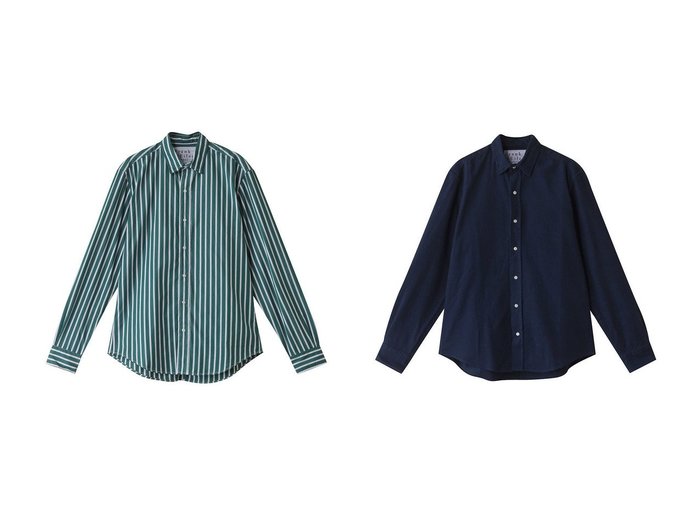 【Frank&Eileen / MEN/フランク&アイリーン】の【MEN】FINBAR イタリアンコットン グリーンストライプシャツ&【MEN】FINBAR イタリアンコットン ネイビーシャツ 【MEN】おすすめ！人気トレンド・男性、メンズファッションの通販  おすすめ人気トレンドファッション通販アイテム インテリア・キッズ・メンズ・レディースファッション・服の通販 founy(ファニー) https://founy.com/ ファッション Fashion メンズファッション MEN おすすめ Recommend スリーブ Sleeve ベーシック Basic ボトム Bottom ロング Long 定番 Standard NEW・新作・新着・新入荷 New Arrivals |ID:crp329100000203947