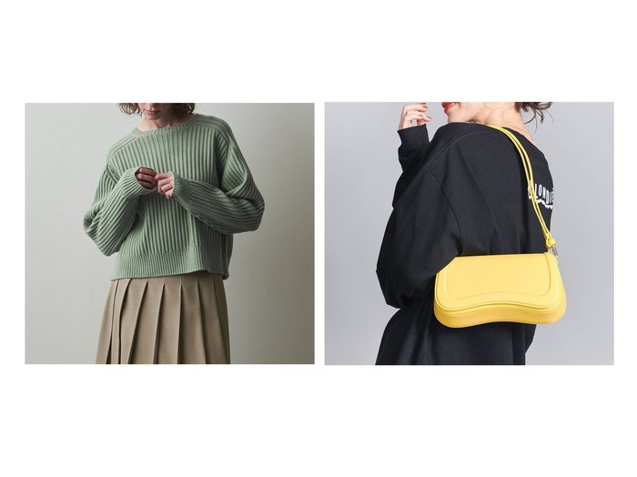 【BEAUTY&YOUTH / UNITED ARROWS/ビューティ&ユース ユナイテッドアローズ】のSteven Alan ショート リブ プルオーバー ニット&JW PEI JOY ショルダーバッグ -2WAY- 【プチプライス、格安、低価格 人気ファッション通販 コーディネート通販】おすすめ！人気、トレンド、レディースファッションの通販 おすすめ人気トレンドファッション通販アイテム 人気、トレンドファッション・服の通販 founy(ファニー) ファッション Fashion レディースファッション WOMEN トップス・カットソー Tops/Tshirt ニット Knit Tops プルオーバー Pullover A/W・秋冬 Aw・Autumn/Winter・Fw・Fall-Winter カーディガン Cardigan ショート Short スリーブ Sleeve バランス Balance ミドル Middle モダン Modern リラックス Relax イエロー Yellow コンパクト Compact シンプル Simple フェミニン Feminine リュクス Luxe エレガント 上品 Elegant 人気 Popularity |ID:crp329100000204013