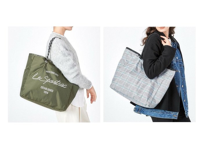 【LeSportsac/レスポートサック】の2ウェイダークオリーブスクリプト&2ウェイグレー/グリーンチェック 【バッグ・鞄 人気ファッション通販 コーディネート通販】おすすめ！人気、トレンド、レディースファッションの通販  おすすめ人気トレンドファッション通販アイテム 人気、トレンドファッション・服の通販 founy(ファニー) ファッション Fashion レディースファッション WOMEN バッグ Bag 軽量 Lightweight シンプル Simple ストライプ Stripe トラベル Travel プリント Print ポケット Pocket リバーシブル Reversible NEW・新作・新着・新入荷 New Arrivals おすすめ Recommend 旅行 Travel ビジネス 仕事 通勤 Business |ID:crp329100000204142